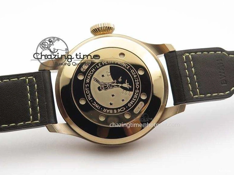 MIROTIME 0108 Big Pilot IW500909 RG ZF 1:1 Best Edition Le Petit Prince On Brown Leather Strap A Breathable 7293